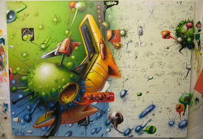 Metal  on 3d Graffiti And Street Art By Seak    3d Graffiti Art By Seak 2